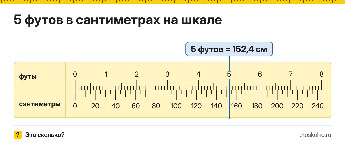 5 футов сколько это в см и как перевести в сантиметры