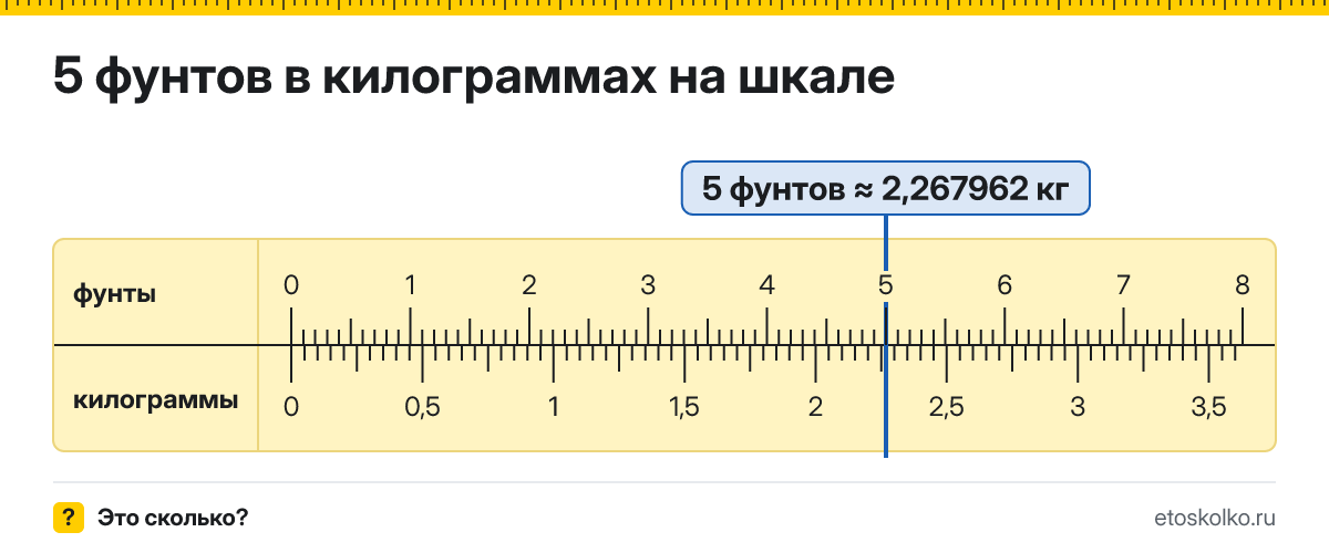5 фунтов сколько это в кг и как перевести в килограммы