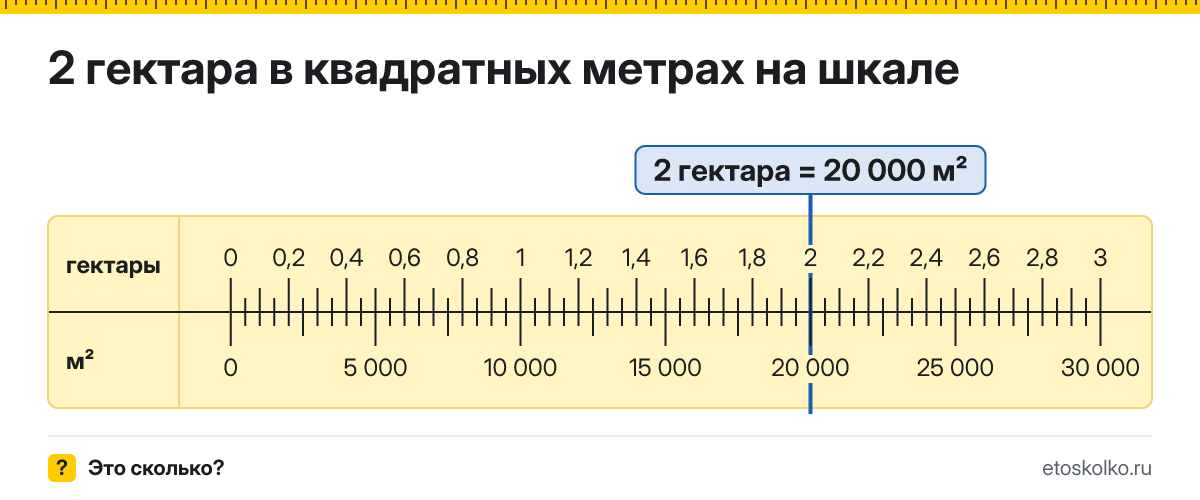 2 гектара сколько это в квадратных метрах и как перевести