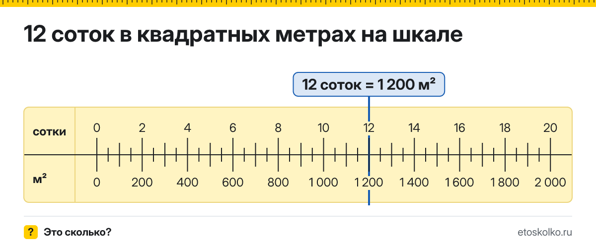 12 соток сколько это в квадратных метрах и как перевести