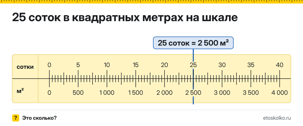 25 соток сколько это в квадратных метрах и как перевести