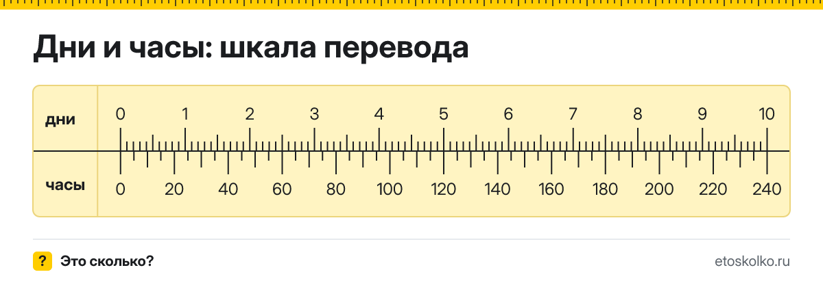 День это сколько часов и как перевести дни в часы